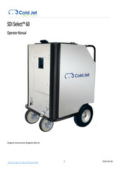 Cold Jet SDI Select 60 Operator's Manual