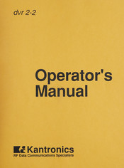 Kantronics dvr 2-2 Operator's Manual
