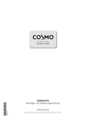 Cosmo Deltasol ES Assembly And Operating Constructions
