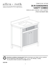 LF allen + roth SANDBANKS L23011-VS36-WT Installation Instructions Manual