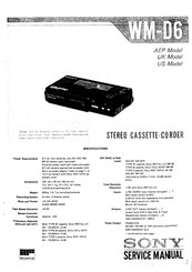 Sony WM-D6 Service Manual