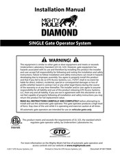 GTO MMDIA30S Installation Manual