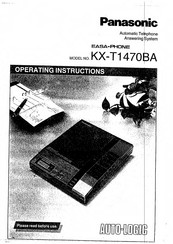 Panasonic KX-T1470BA Operating Instructions Manual