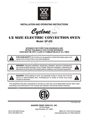 Bakers Pride Cyclone Series Installation And Operating Instructions Manual