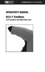 tacwise H12-7 Cordless Operator's Manual