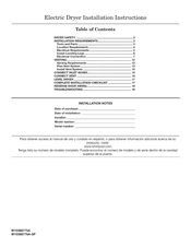 Whirlpool MEDB850WQ1 Installation Instructions Manual