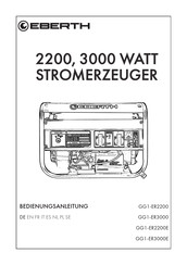 EBERTH GG1-ER3000E Operating Instructions Manual