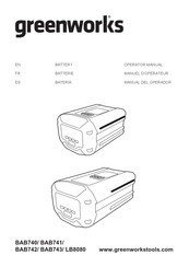 GreenWorks BAB741 Operator's Manual