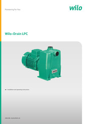 Wilo Drain LPC 80 Installation And Operating Instructions Manual