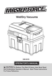 MasterForce 240-5419 Operator's Manual