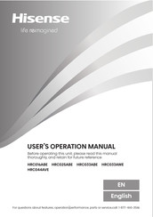 Hisense HRC033ABE User's Operation Manual