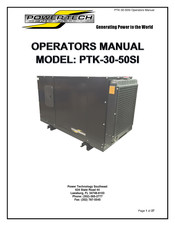 Power Tech Generators PTK-30-50Si Operator's Manual
