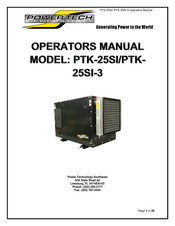 Power Tech Generators PTK-25SI-3 Operator's Manual