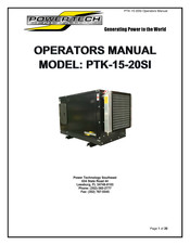 Power Tech Generators PTK-15-20Si Operator's Manual