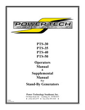 Power Tech Generators PTS-50 Operator's Manual