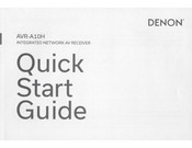 Denon AVR-A10H Quick Start Manual