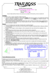 Trailboss CL83L Fitting Instructions Manual