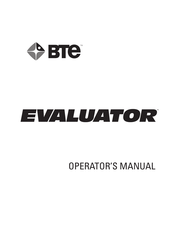 BTE EVALUATOR Operator's Manual