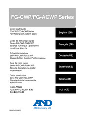 A&D FG-30KACMWP Quick Start Manual