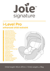Joie Signature i-Level Pro Instruction Manual