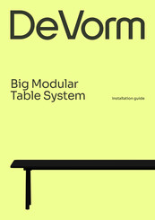 DeVorm Big Modular Table System Installation Manual