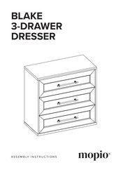 mopio BROOKLYN 3-DRAWER DRESSER Assembly Instructions Manual