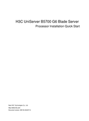 H3C UniServer B5700 G6 Quick Start Manual