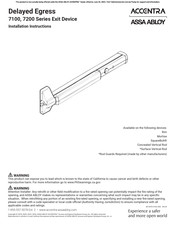 Assa Abloy ACCENTRA 7100 Series Installation Instructions Manual