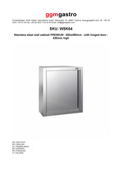 Ggm Gastro PREMIUM WSK64 Instruction Manual