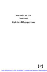New Focus 1611 User Manual