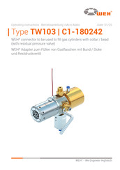 Weh TW103 Operating Instructions Manual