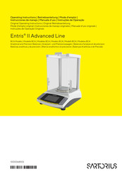 Sartorius Entris II Advanced Line BCA423-1S Operating Instructions Manual