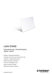 Etherma LAVA STAND 44898 Installation Instructions And Instructions For Use