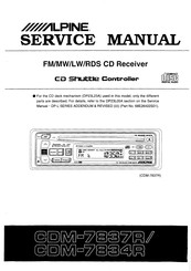 Alpine CDM-7837R Service Manual