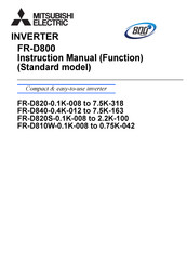 Mitsubishi Electric FR-D840-7.5K-163 Instruction Manual