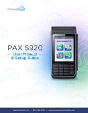 Pax S920 User Manual & Setup Manual