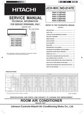 Hitachi RAK-VJ42PHAE Service Manual