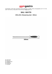 Ggm Gastro 1001775 Quick Start Manual