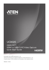 ATEN UC3020 Quick Start Manual