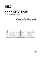 Korg nanoKEY Fold Owner's Manual