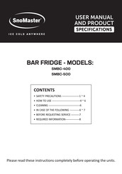SnoMaster SMBC-400 User Manual And Product Specifications