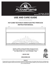 ActiveFlame EF10192 Use And Care Manual