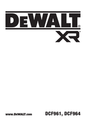 DeWalt DCF964 Original Instructions Manual