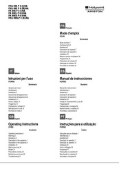 Hotpoint Ariston FKQ 89E P 0 (I)/HA Operating Instructions Manual