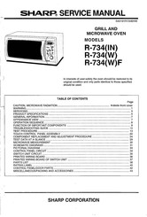 Sharp R-734 WF Service Manual