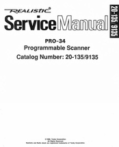 Tandy Realistic PRO-34 Service Manual