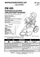Graco EM 490 231-002 Instructions-Parts List Manual