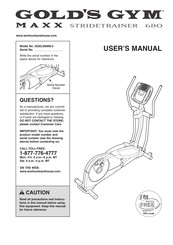 Gold's Gym MAXX Stridetrainer 680 User Manual