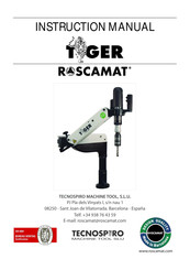 Tecnospiro ROSCAMAT TIGER V WITH STOP AND LUBRICATION-110V/LOW BASE Instruction Manual
