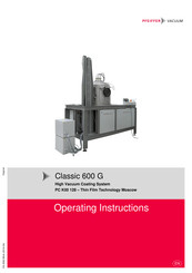 Pfeiffer Vacuum Classic 600 G Operating Instructions Manual